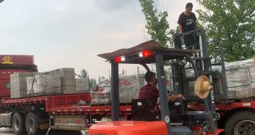 淮北 黄金麻冰裂纹，地铺石装车