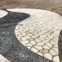 淮北 黄金麻冰裂纹地铺石工地铺装案例