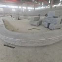 淮北 芝麻白异形坐凳，自然面光面弧形加工