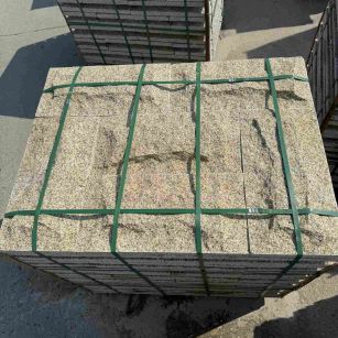 淮北 黄金麻花岗岩石材自然面蘑菇石成品