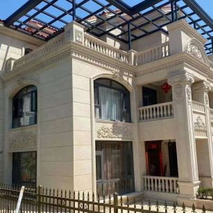 淮北 黄金麻花岗岩荔枝面别墅外墙干挂