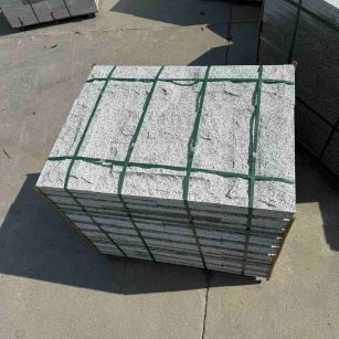 淮北 白麻花岗岩石材自然面蘑菇石成品