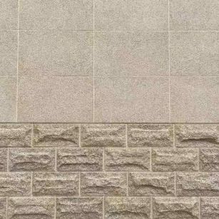 淮北 黄金麻自然面蘑菇石配荔枝面干挂