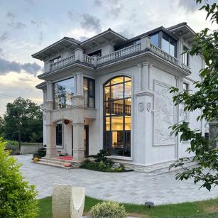 淮北 白麻花岗岩私人别墅干挂石材豪华定制