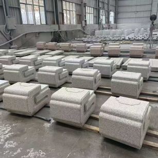 淮北 白麻花岗岩异形加工-石凳，坐凳