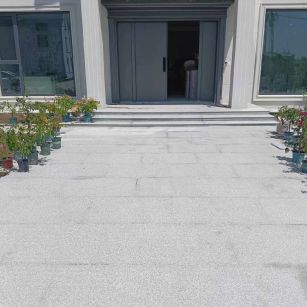 淮北 芝麻白花岗岩地铺石地面铺装