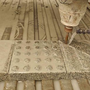 淮北 芝麻白花岗岩石材盲人石、盲道石、盲点石