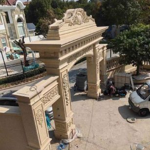 淮北 黄金麻荔枝面花岗岩别墅门楼