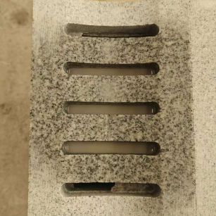 淮北 芝麻白拉丝面花岗岩U型开槽排水槽