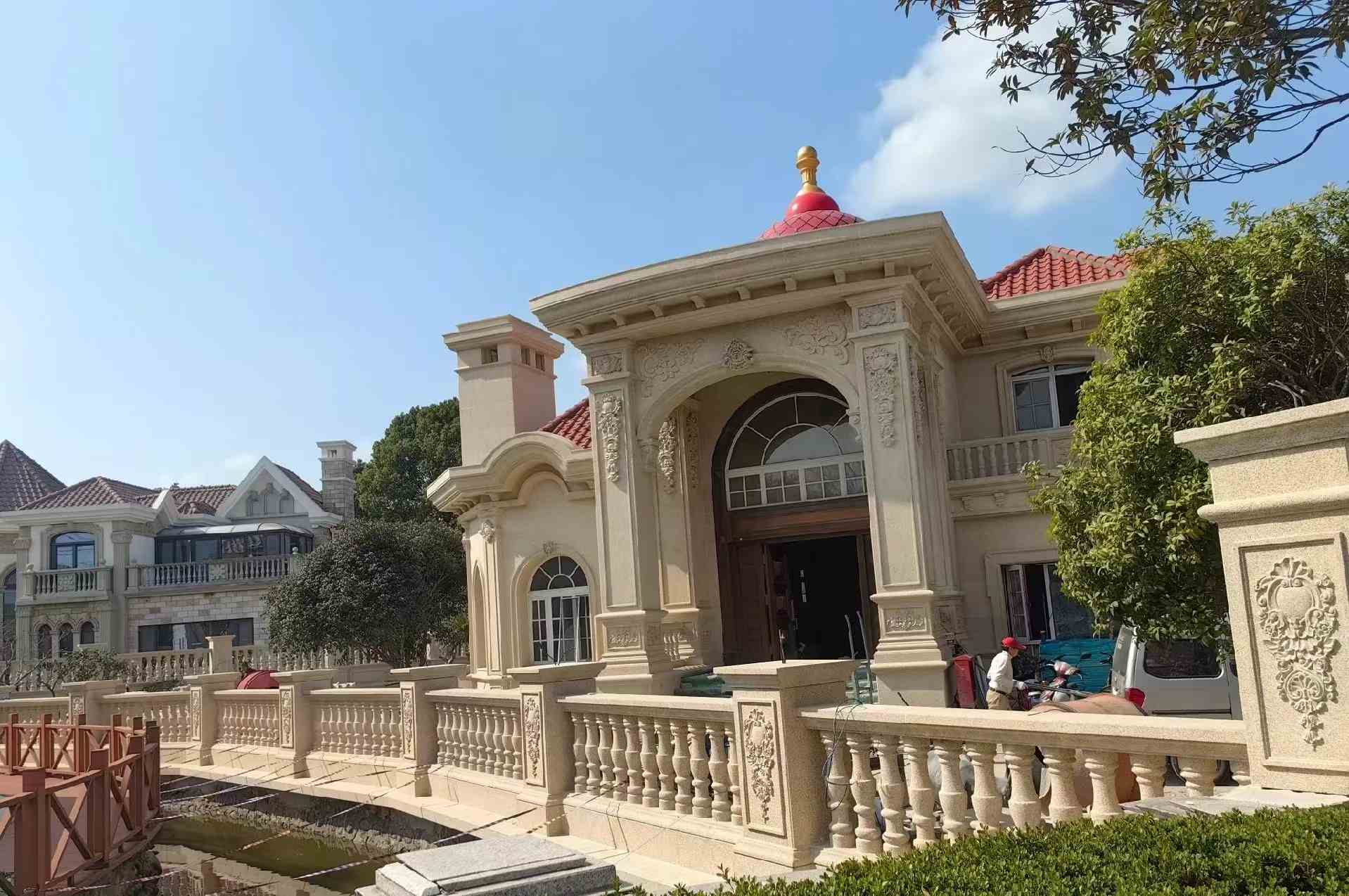 淮北 黄金麻花岗岩欧式别墅