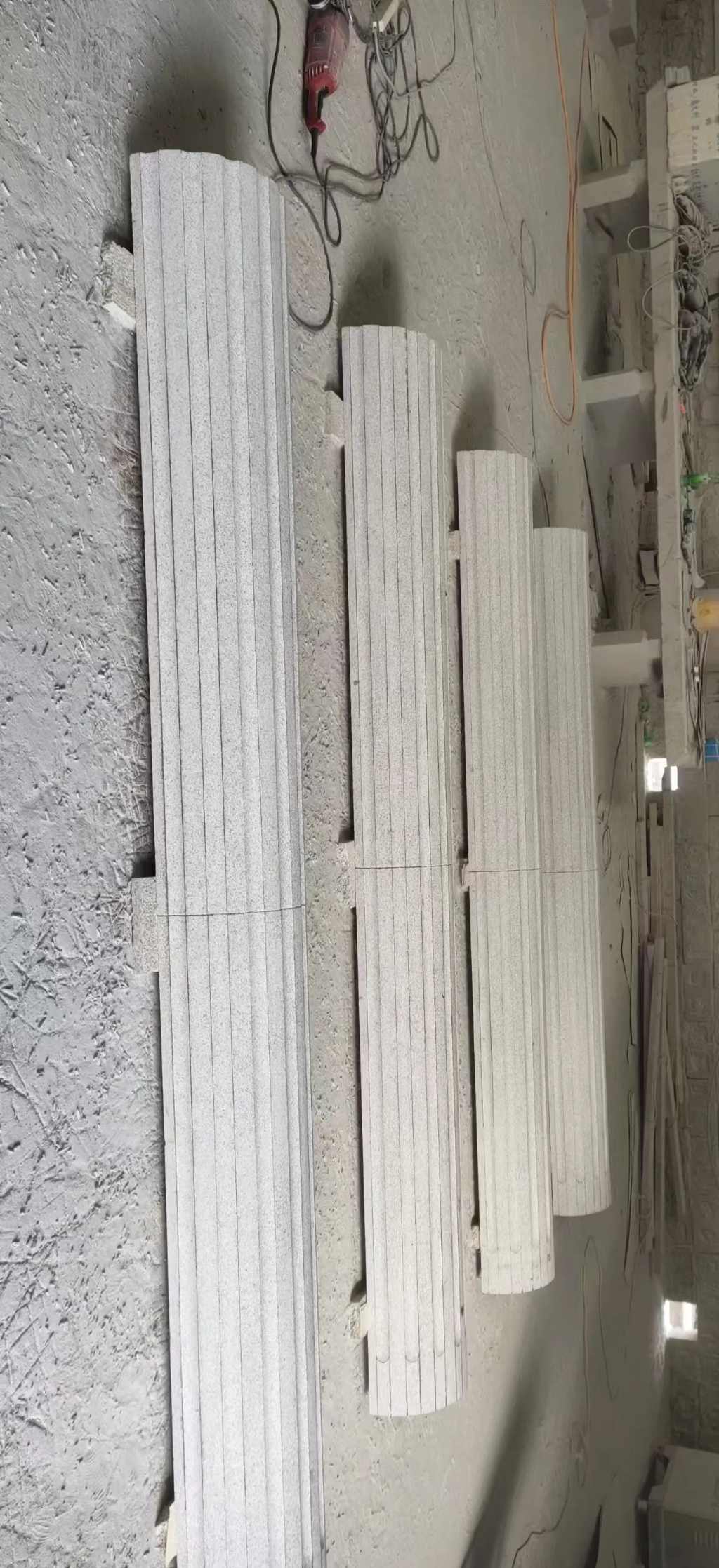 淮北 花岗岩厂家带你看白麻花岗岩门楼大柱柱皮