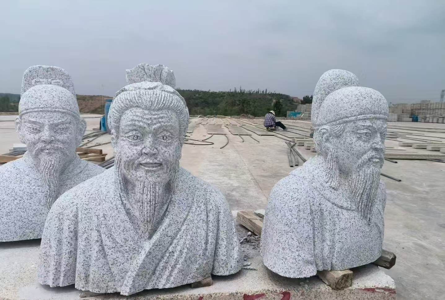 淮北 白麻花岗岩石材人物立体雕刻