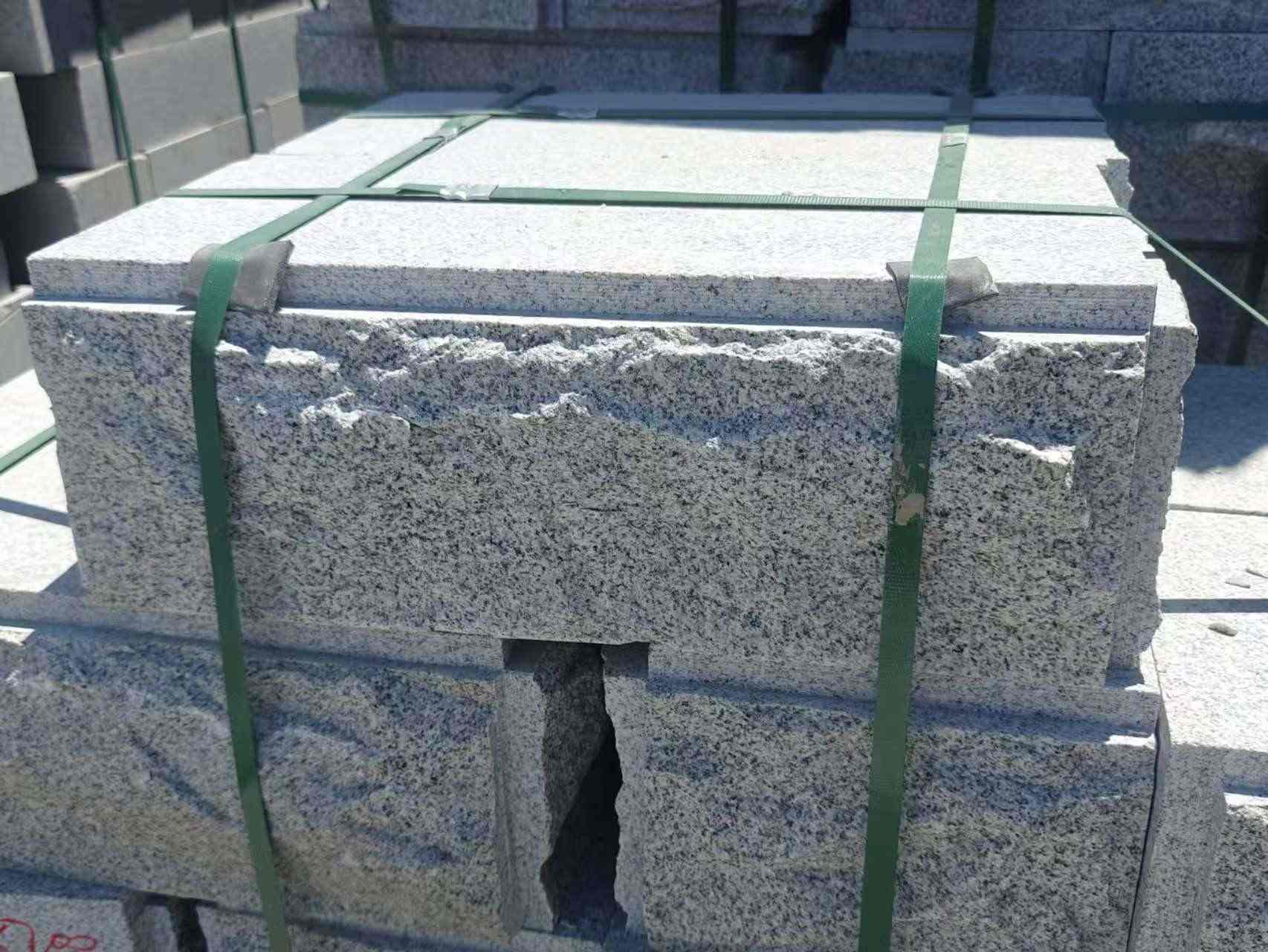 淮北 芝麻白花岗岩自然面成品