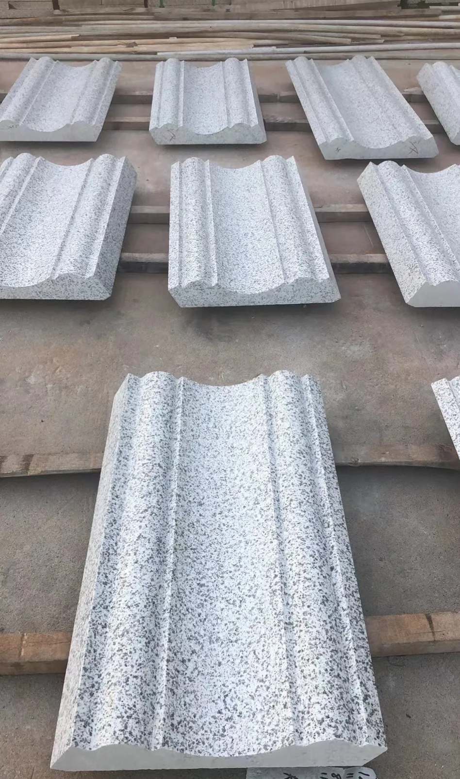 淮北 白麻花岗岩光面别墅线条