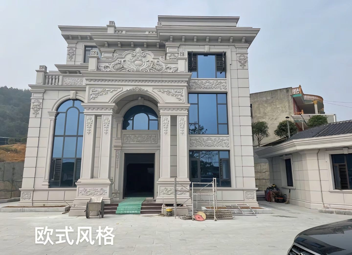 淮北 白麻花岗岩别墅外墙干挂