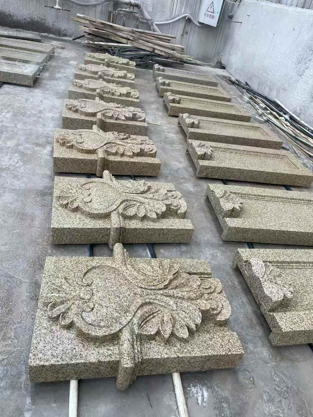 淮北 黄金麻花岗岩别墅外墙雕刻板