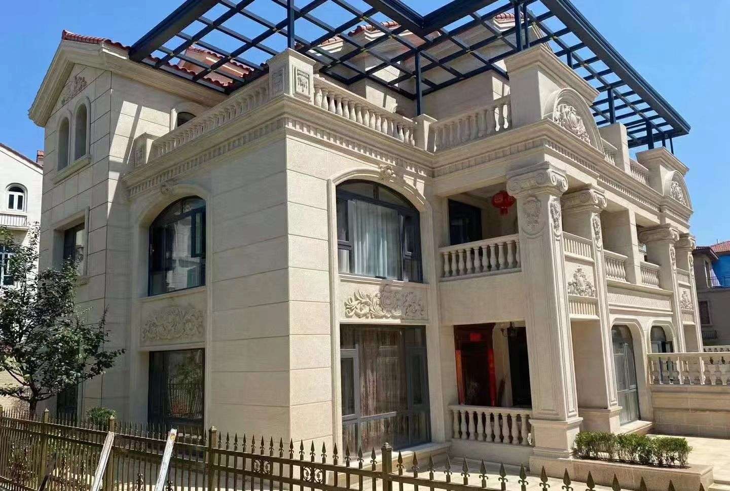 淮北 黄金麻花岗岩荔枝面别墅外墙干挂