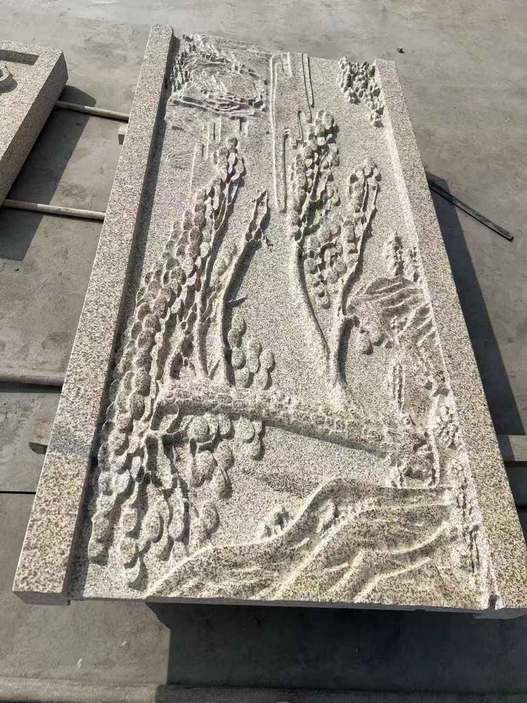 淮北 黄金麻雕刻板浮雕迎客松