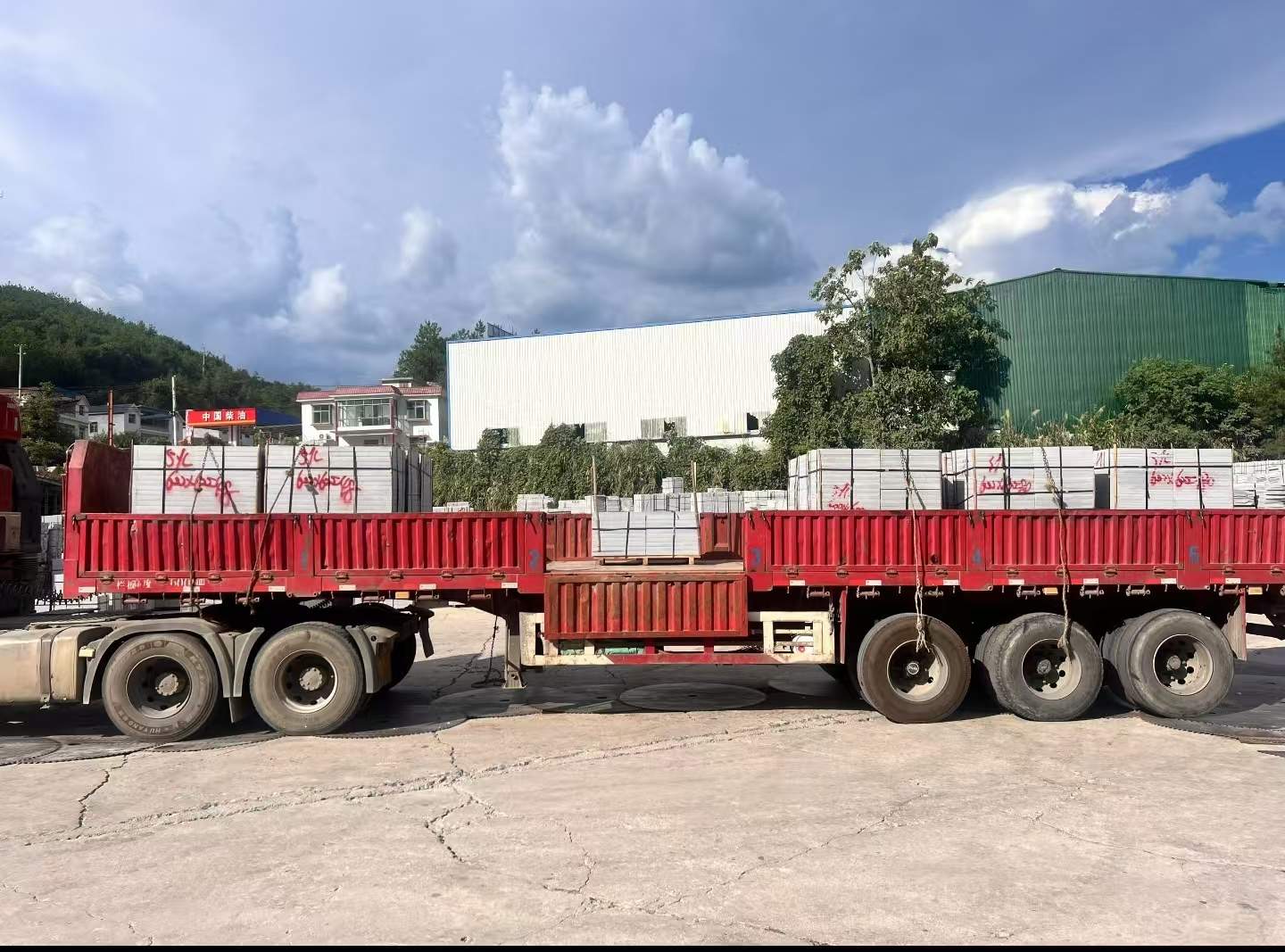 淮北 芝麻灰花岗岩地铺石出货日常