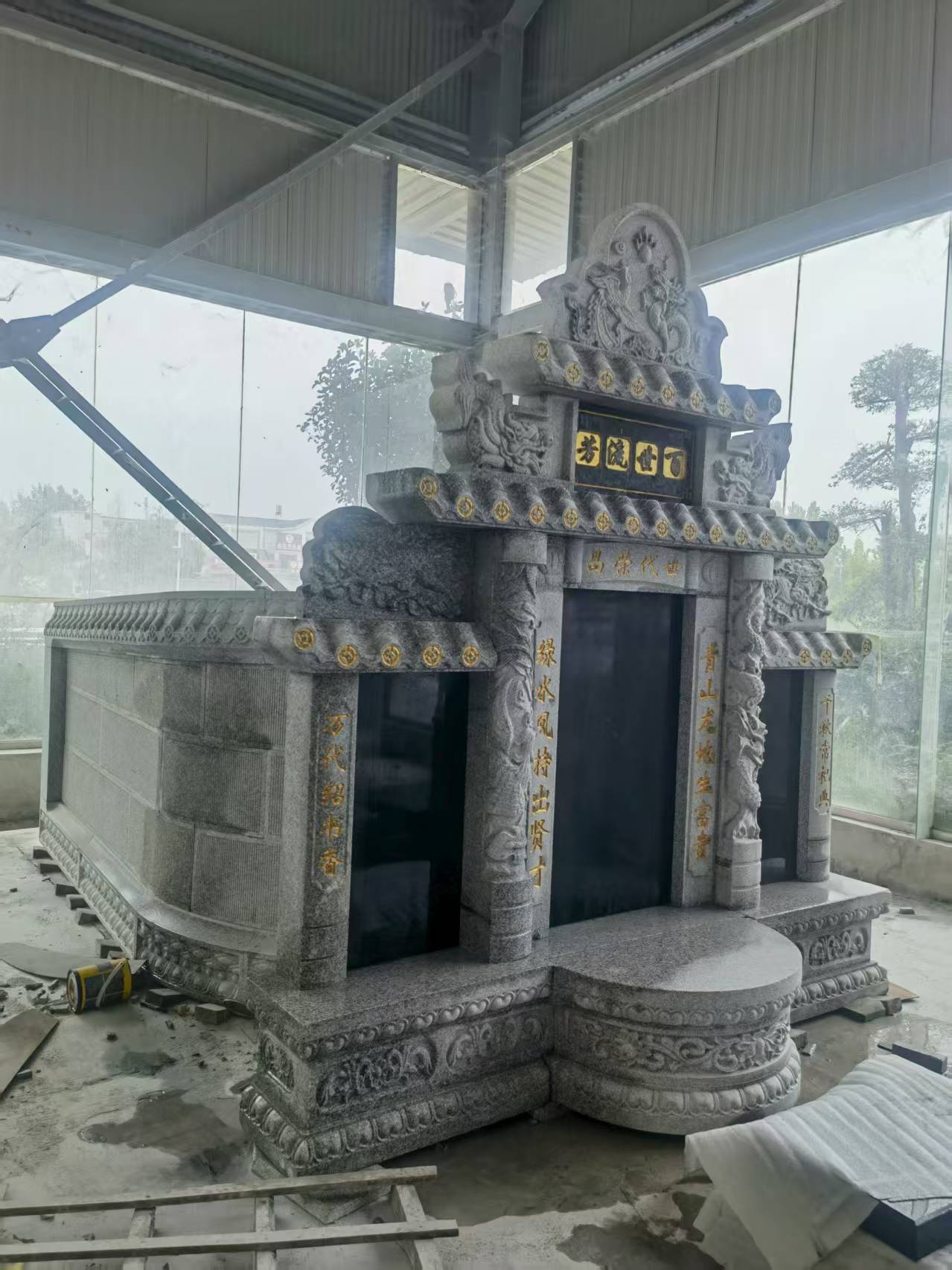 淮北 芝麻白墓碑效果展示图