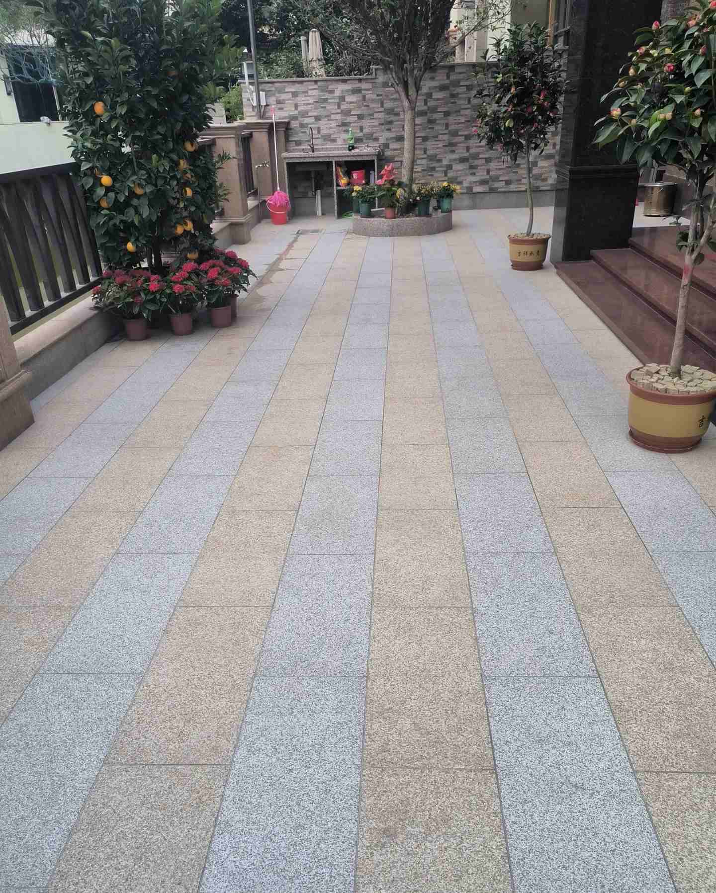 淮北 黄金麻白麻荔枝面庭院铺装展示