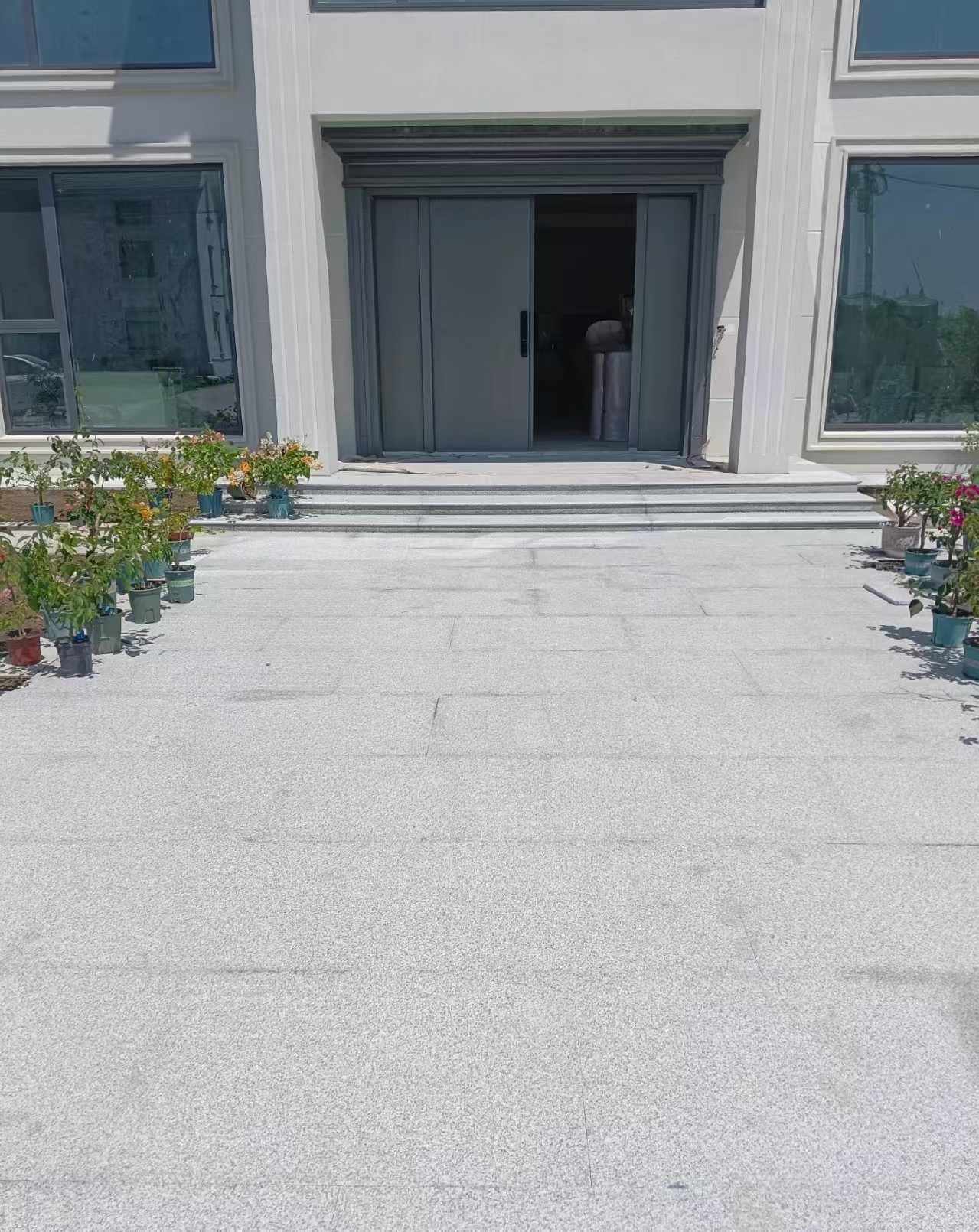 淮北 芝麻白花岗岩地铺石地面铺装